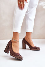  Block heel pumps model 201728 Step in style 