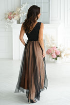  Long dress model 220095 Bicotone 