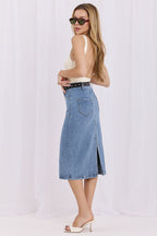  denim skirt model 228027 Factory Price 