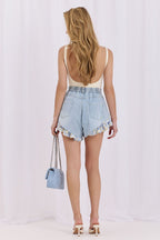  Denim shorts model 228033 Factory Price 