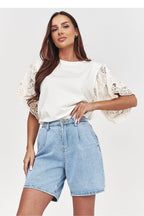  Denim shorts model 228315 Makadamia 