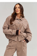  Corduroy jacket model 232012 Makadamia 