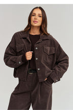  Corduroy jacket model 232013 Makadamia 