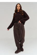  corduroy trousers model 232016 Makadamia 